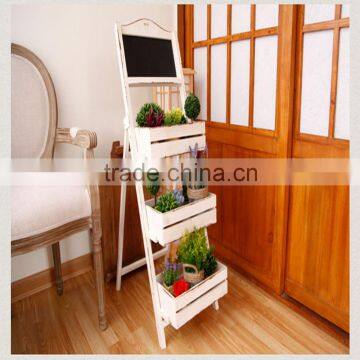 Shabby Chic Wedding Indoor Room Ornament Flower Pot Shelf With Blackboard photo-4