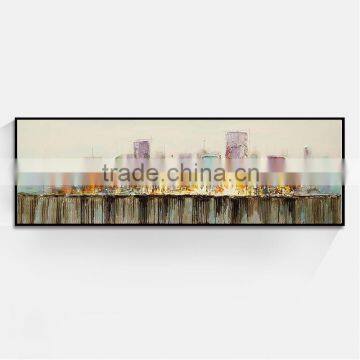 JC Home Decoration City Building Abstract Canvas Painting For Living Room ABS-8