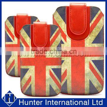 Straight Insert Leather Phone Bag Case For N9000
