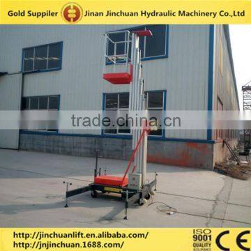 single column aluminum alloy elevator/single mast aluminum alloy lift platform QYLH6-100-1