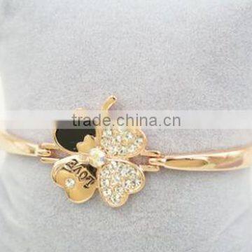 2015 Wholesale Cheapest Gold Plated Artificial Flower Bracelet Fashion Women Jewelry Quality Choice photo-2
