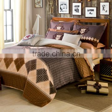 New arrival hotel or home printed 4 pcs bedding set