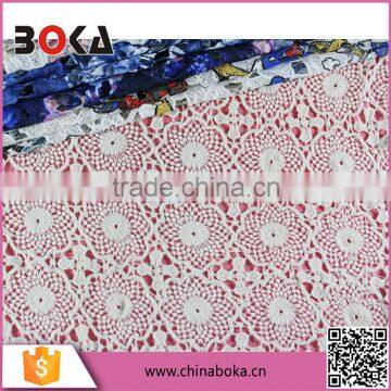 Chinese factory custom pattern water soluble african lace fabrics