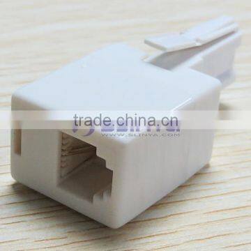 US RJ11 Telephone Socket to UK BT Plug Telephone Adapter
