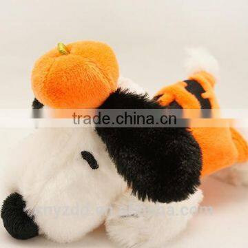 Holloween Plush Toy Pumpkin Dog/Lying Stuffed Toys Intresting Pumpkin Puppy 19cm Length