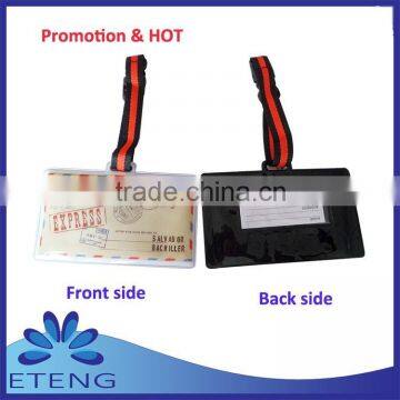 Best Selling custom standard size pvc luggage tag for Wholesale