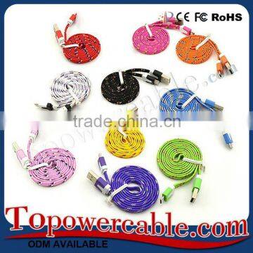 Hot Sale Fabric Braided Nylon Premium Durable Data Sync/Charging Cable For Smartphone