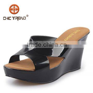 chictrend 2016 fashion design solid jelly shoes plastic ladies sandals pvc women shoes