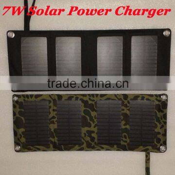 Factory wholesale High Quality Solar Charger 7W Solar Panel Solar Energy For Phone USB Charger Solar Folding Bag