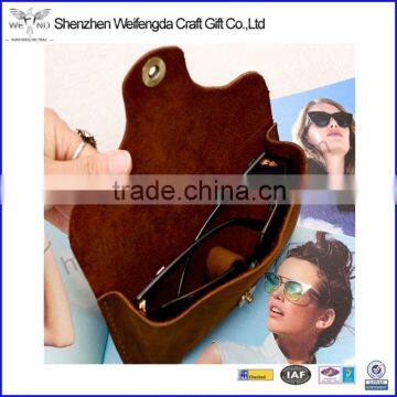 Hot handmake leather outdoor leisure eyeglass case for sunglasses