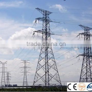 High voltage and galvanized Power transmission line tower