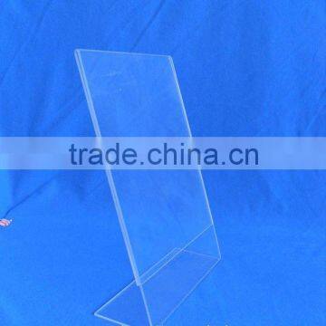 L frame acrylic menu stand for counter display