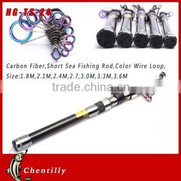 Chentilly02 HG-TS-24 economic fibre carbon short sea fishing rod carp fishing rod wholesale