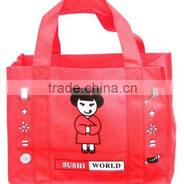 2013 hot sale degradable non woven bag with handle and logo printing