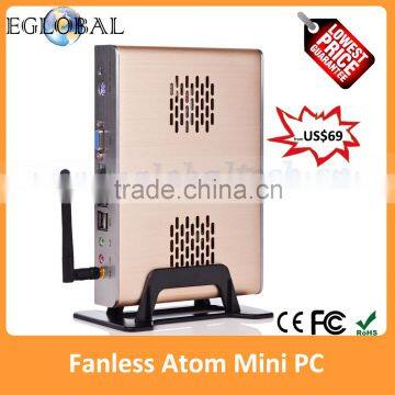 wholesale Cheapest hard drive server case for Intel N270 1.6GHz, max 2gb ram wifi e-mini itx case winxp fanless server