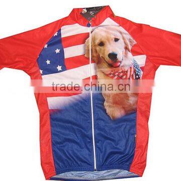 High Quantity Sublimation Flag Cycling Jerseys