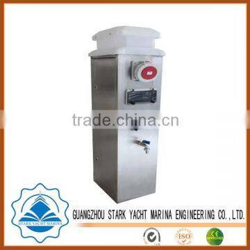 Marina stainless steel electrical power pedestal
