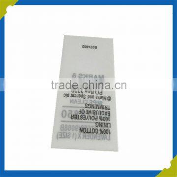 Customized garment accessories nylon care label