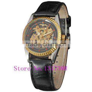 New Casual Fashion Watch WINNER Women Automatic Mechanical Watch Leather Strap Dress Watches For Ladies Best Gift Wristwatches photo-3