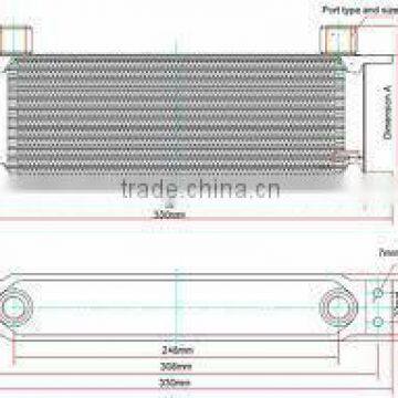 aluminum stack layer structure autombile oil cooler-radiator