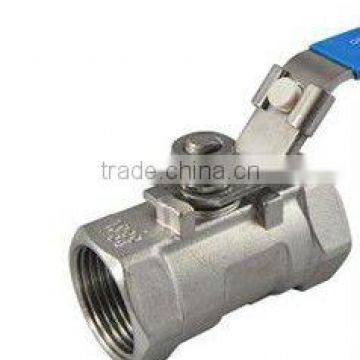 one piece SS ball valve ISO lever with lock device