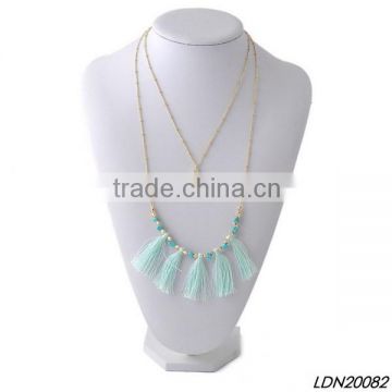 Tassel layering sea horse pendant necklace bracelet earring jewelry set                        
                                                                                Supplier's Choice