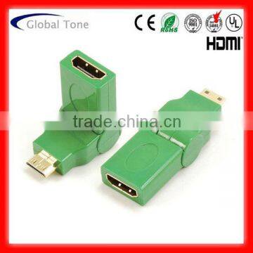 GT3-1303-4 Mini HDMI male to HDMI A female adaptor swing type