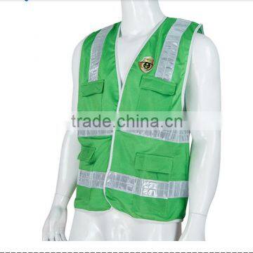 Whole Sale 2016 Baihsun High Quality Reflective Material Green Reflective Vest
