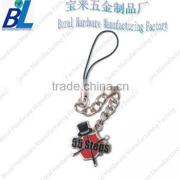 Nick-plate chains with black rope phone strap