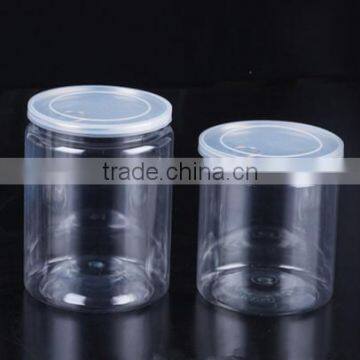 empty transparent PET easy open cans for food