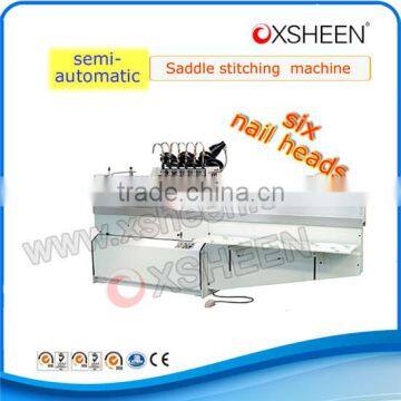 High quality powerful semi-auto saddle stitching machine