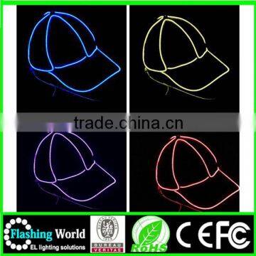 cool flashing durable modeling led embroidery hat