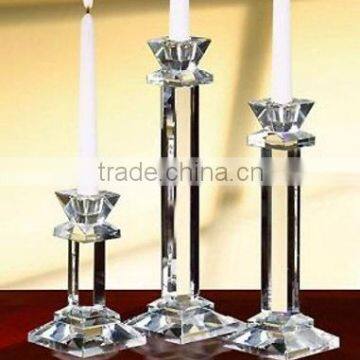 crystal canlde holder set for home decoration