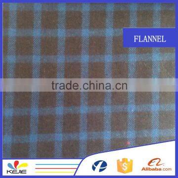 100% cotton high quality flannel plaid shirt fabric