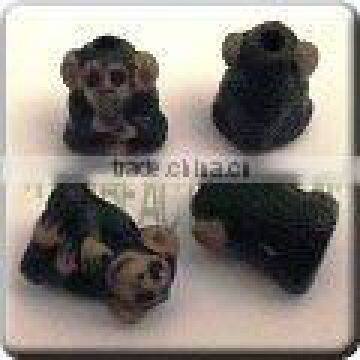 Ceramic small animal shape bead - Cute little Chimpanzee