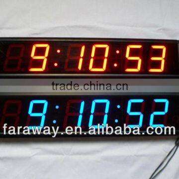 High quality 4" led airport wall clock with temperature