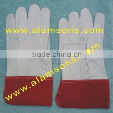 High Quality Short TIG Welders Gloves / Leather Welders Gloves