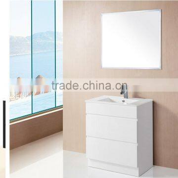 Home use high gloss Floor standing bathroom vanity on sale