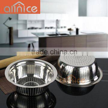 wholesale premium quality Fine Mesh Stainless Steel colander/fruit basket strainer for cleaning