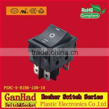 Single Pole 3 position rocker switch