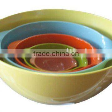 Solid color melamine bowl