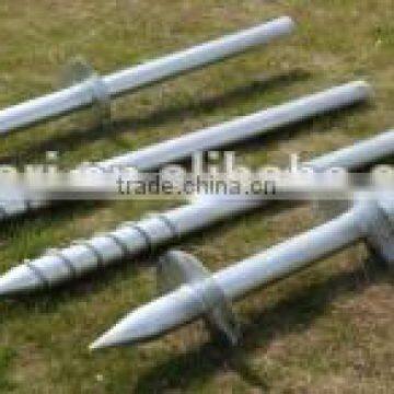 ground solar mounting system Helical Ground Screw Piles for Foundation of Solar Photovoltaic Brackets Spiral Post