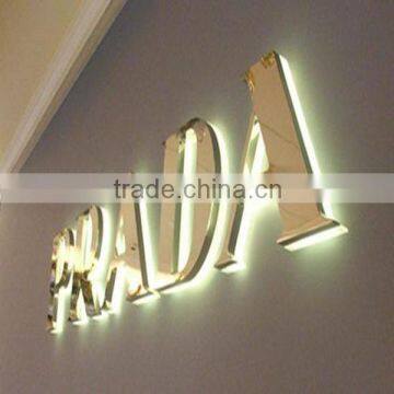 Indoor Directional Back Lit Staonless Machinery Sign for usa