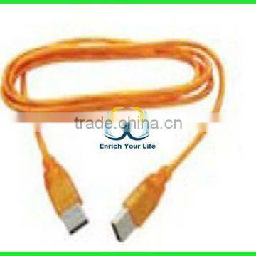 Orange color USB Cable USB Am transparent