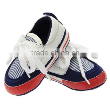 Baby shoes, baby shoes, baby shoes, blue white stripe, soft bottom, non slip, ss081