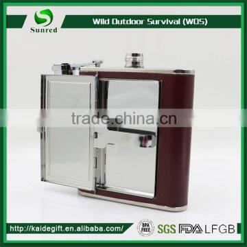 Different Shapes Water Liquor Alcohol Container 5 oz Stainless Steel Customized Logo Hip Flask