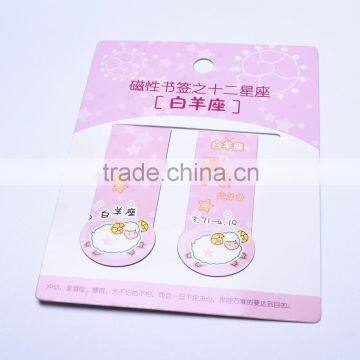 2016 new style wholesale paper magnet bookmarks with cute design