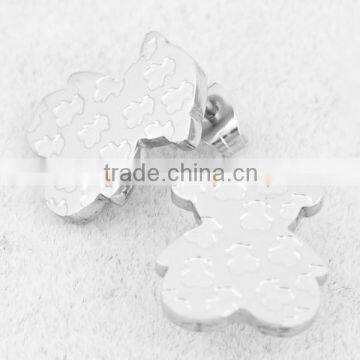 316L stainless steel hoop bear earrings