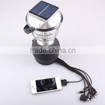 New 36LED 6 in 1 Solar Hand Crank Lantern Camping with USB Charger AC Charger and Car Charger