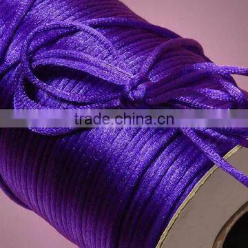 Satin cord Jewelry making supplies-purple color china knot satin cord for jewelry DIY making and craft supplies